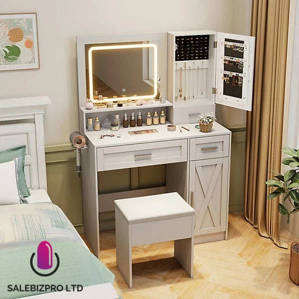 Makeup Vanity Desk Farmhouse Dressing Table