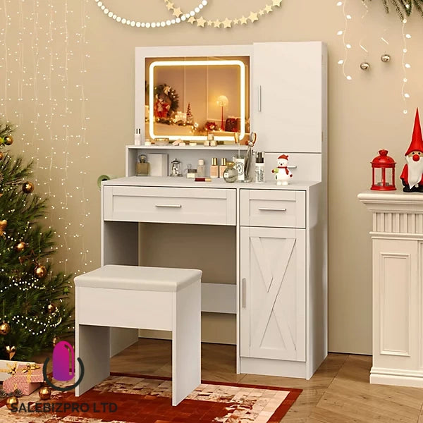 Makeup Vanity Desk Farmhouse Dressing Table