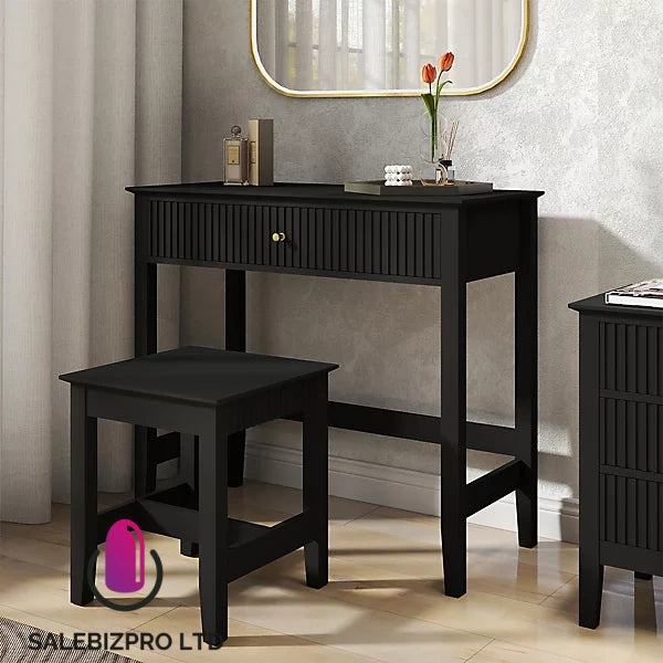 Dressing Table & Stool Set - Hales Black Range