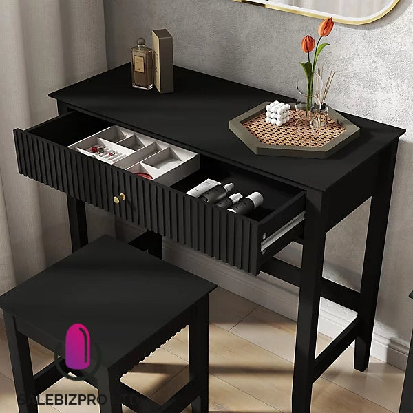 Dressing Table & Stool Set - Hales Black Range
